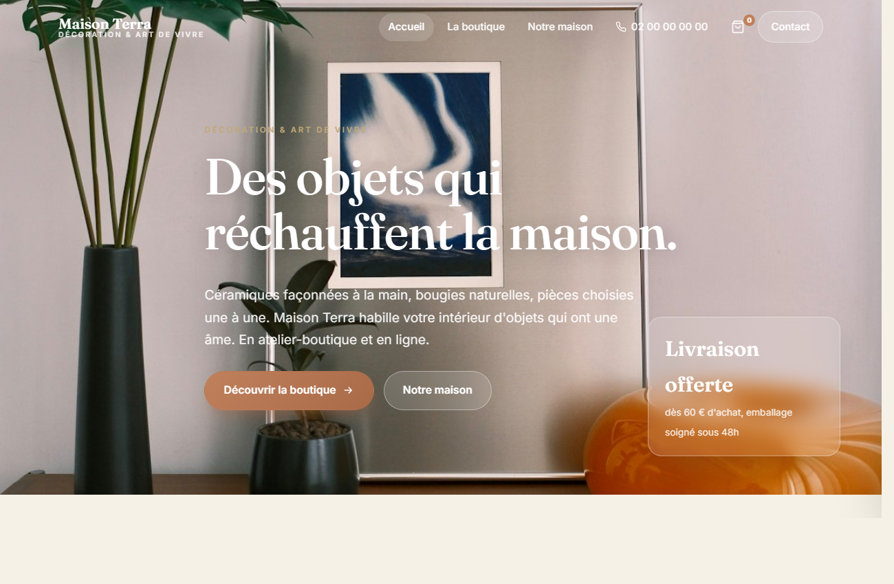 Boutique en ligne de décoration Maison Terra