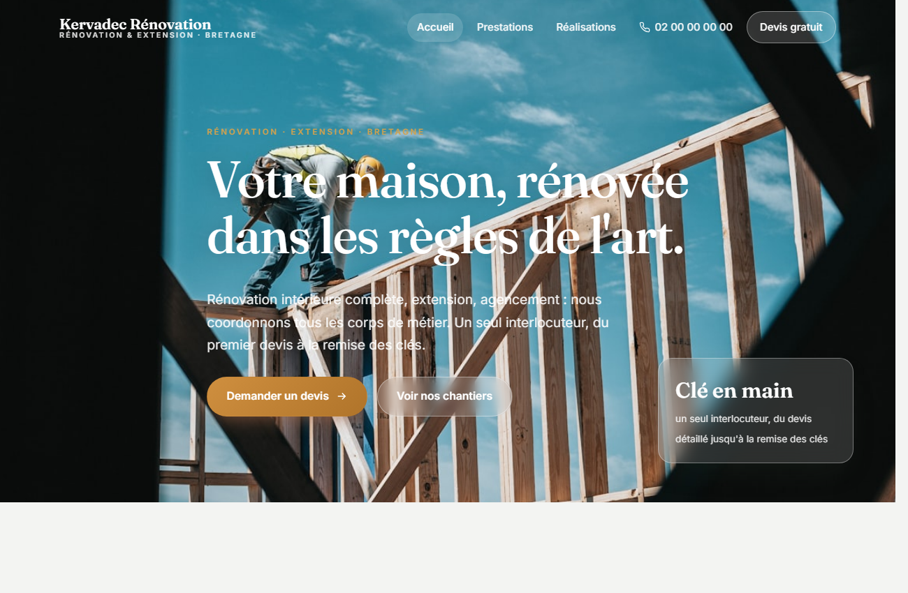 Site de rénovation Kervadec